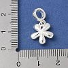 925 Sterling Silver Flower European Dangle Charms STER-H115-14S-3