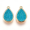 Resin Imitation Druzy Crystal Pendants KK-O101-A02-1