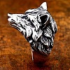 Wolf Zinc Alloy Finger Rings for Men PW-WG8046D-02-2