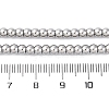 4MM Solid Round 304 Stainless Steel Beaded Necklaces NJEW-Q013-10P-3