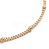 304 Stainless Steel Box Chain Anklets AJEW-G024-09G-3