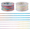 2 Rolls 2 Colors Segment Dyed Round Polyester Twisted Cords OCOR-TA0003-65C-3