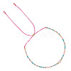 Adjustable Glass Seed Bead Braided Bead Bracelets for Women VT9382-26-1