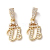 Eco-Friendly Brass Micro Pave Cubic Zirconia Pendants KK-K265-01G-U-1