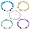 Synthetic Moonstone Beads Stretch Bracelets for Women Men BJEW-JB11376-1