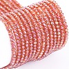 Electroplate Glass Beads Strands X-EGLA-F149-FR-01-1