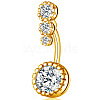 Clear Cubic Zirconia Belly Button Rings WG9960A-04-1