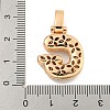 Brass Micro Pave Clear Cubic Zirconia Pendants KK-B099-01G-G-3