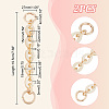 Unicraftale 2Pcs Alloy with Acrylic Oval Link Purse Strap Extenders FIND-UN0003-17-3