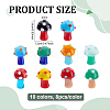 80Pcs 10 Colors Handmade Lampwork Beads LAMP-ME0001-06-2