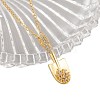 Brass Micro Pave Clear Cubic Zirconia Shovel Pendant Necklaces for Women WG2A015-02-3