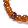 Natural Carnelian Beads Stretch Bracelets BJEW-A025-01E-3