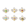 Platinum Plated Alloy Enamel Charms ENAM-G212-18P-1