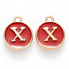 Golden Plated Alloy Enamel Charms ENAM-S118-03X-1