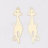 Brass Kitten Pendants X-KKC-S001-023KC-1