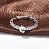 S925 Sterling Silver Adjustable Letter Rings for Women RJEW-M068-01P-C-4