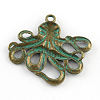 Octopus Zinc Alloy Big Pendants PALLOY-R065-106-FF-2