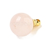 Natural Rose Quartz Perfume Bottle Pendants G-K338-22G-02-2