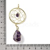 Raw Rough Natural Amethyst Coppwer Wire Wrapped Big Pendants G-G314-02G-05-3