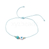 Nylon Braided Bead Adjustable Anklets AJEW-AN00605-3