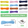 CHGCRAFT 12Sets 12 Colors Elastic No Tie Shoe Laces DIY-CA0004-21-2