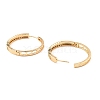 Brass Cubic Zirconia Hoop Earrings EJEW-D078-22KCG-2