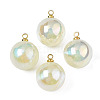 ABS Plastic Imitation Pearl Pendants PACR-T015-03A-1