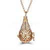 Rose Gold Hollow Heart Alloy Cage Pendant Necklaces SW2952-1-1