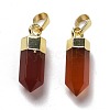 Natural Carnelian Pointed Pendants G-G737-08I-G-2