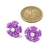 Daisy Glass Seed Beaded Stud Earrings EJEW-MZ00334-04-3