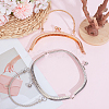 2Pcs 2 Colors Flower Iron Kiss Lock Purse Frame Handle PURS-CN0001-09-4