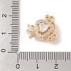 Golden Brass Micro Pave Cubic Zirconia Beads KK-B100-036G-4