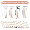 Biyun 12Pcs 4 Style Zinc Alloy Hair Fork OHAR-BY0001-01-10