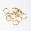 Eco-Friendly Vacuum Plating & Long-Lasting Plated Brass Open Jump Rings KK-E663-10mm-G-1