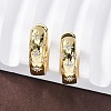 Clear Cubic Zirconia Star Hoop Earrings X-EJEW-C022-06G-2