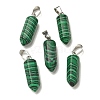 Synthetic Malachite Pendants G-Z067-07P-02-1