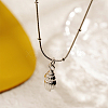 Stainless Steel Shell Shape Pendant Necklace for Women WM5854-2-1