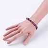 Natural Amethyst Stretch Bracelets BJEW-JB02859-03-3