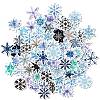 50Pcs Snowflake Paper Stickers PW-WG08003-01-1