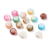 Opaque Spray Painted Glass Beads GLAA-G118-01-1