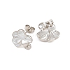Brass Enamel Stud Earring Findings KK-CBA58F9-01P-03-2