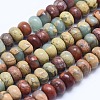 Natural Aqua Terra Jasper Beads Strands G-N0128-49-6mm-1