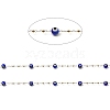 Evil Eye Lampwork Beaded Link Chains CHS-G028-04G-07-2