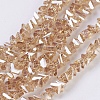 Electroplate Glass Beads Strands EGLA-J145-4mm-PL04-1