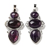 Natural Amethyst Pendants G-Q158-04A-2