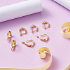 Rack Plating Brass Hoop Earring Findings with Latch Back Closure KK-TA0007-39-4