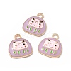 Alloy Enamel Pendants ENAM-H039-04G-E-3