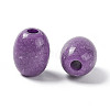 Crackle Opaque Acrylic European Beads OACR-C006-37-2