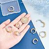 Unicraftale 4 Pairs 4 Size Two Tone 304 Stainless Steel Hinged Hoop Earrings for Women EJEW-UN0002-20-2