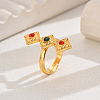 Elegant Abstract Vintage Style Brass Women's Adjustable Rings RS6033-5-1